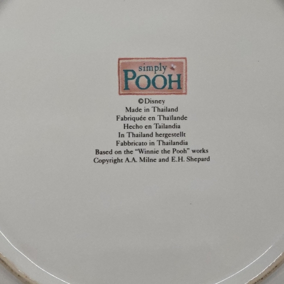 Winnie the Pooh (Simply Pooh) Large Mug/Cup and 8" Saucer Set EUC - Picture 5 of 10